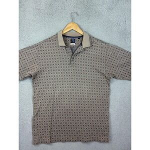 Callaway Golf Polo Shirt Mens Large Brown Geometric Cotton Casual Nordstrom Men